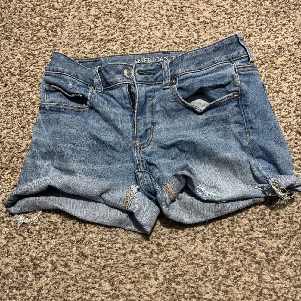 American Eagle Outfitters Women's Light Blue Jean Shorts